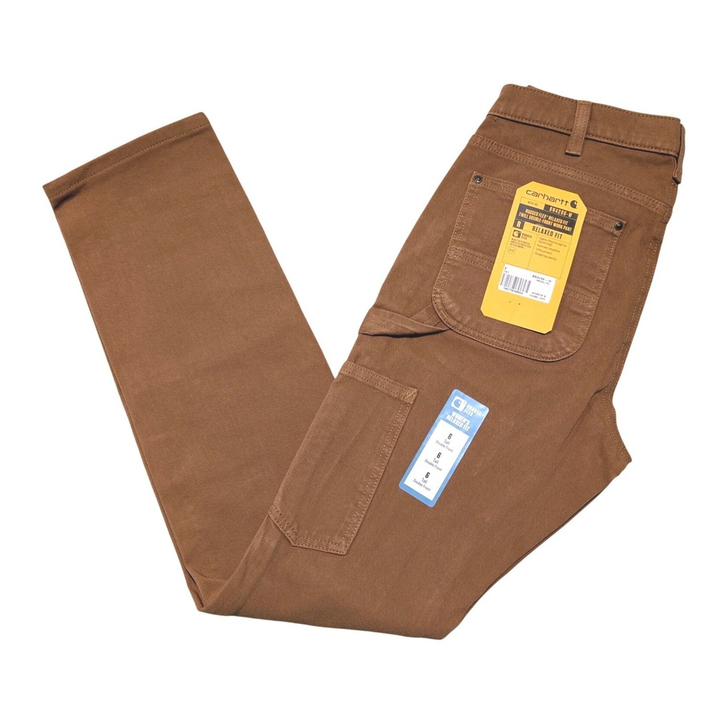 Carhartt Womens Rugged Flex Relaxed Fit Double Front Work Pants BN4296-W 6 Tall